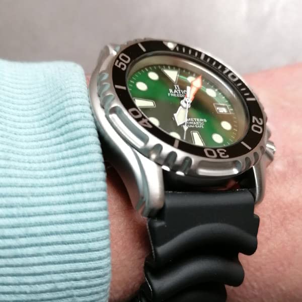 RATIO FreeDiver Helium Safe Dive Watch Stainless Steel Automatic Diver Watch 1000M Water Resistant Diving Watch for Men - Image 5