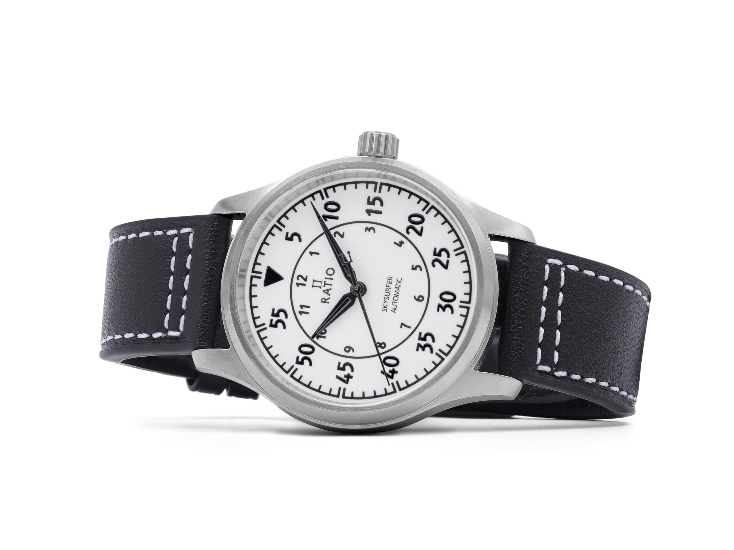 RATIO Pilot Style Watches Analog Japanese Automatic 200M Water Resistant Casual Formal Wear Watch for Men - Image 3