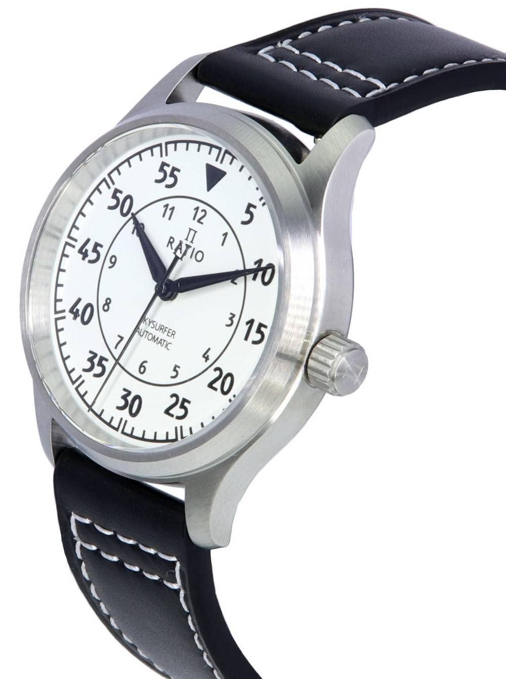 RATIO Pilot Style Watches Analog Japanese Automatic 200M Water Resistant Casual Formal Wear Watch for Men - Image 4